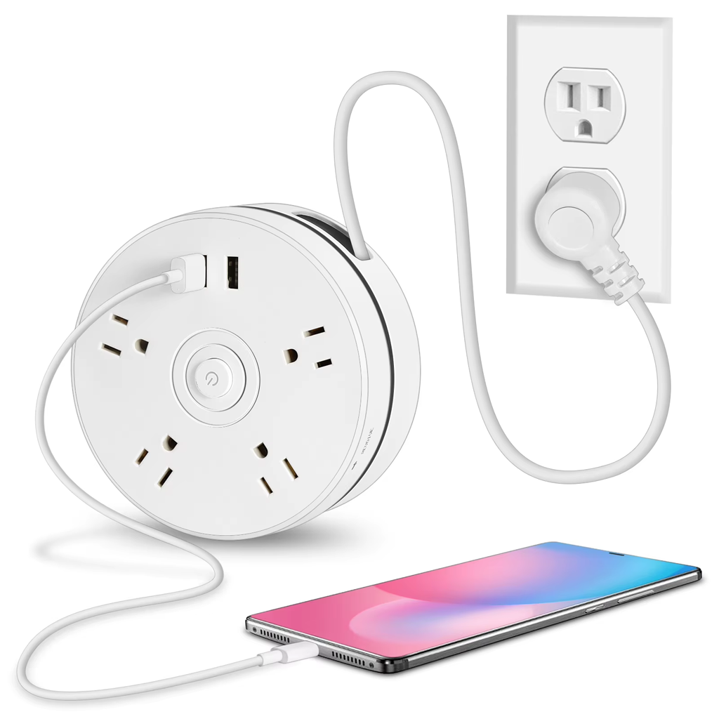 Extensión Eléctrica Redonda Multitoma 6p