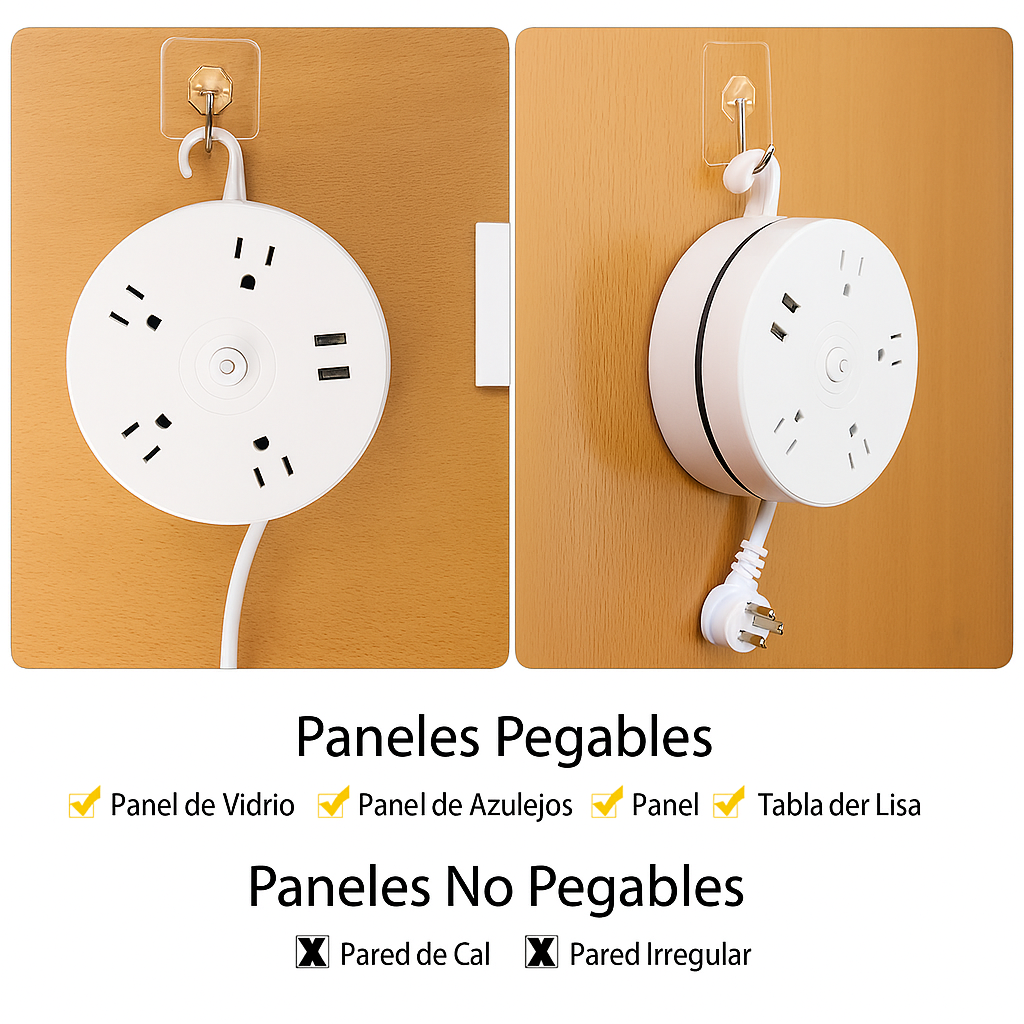 Extensión Eléctrica Redonda Multitoma 6p