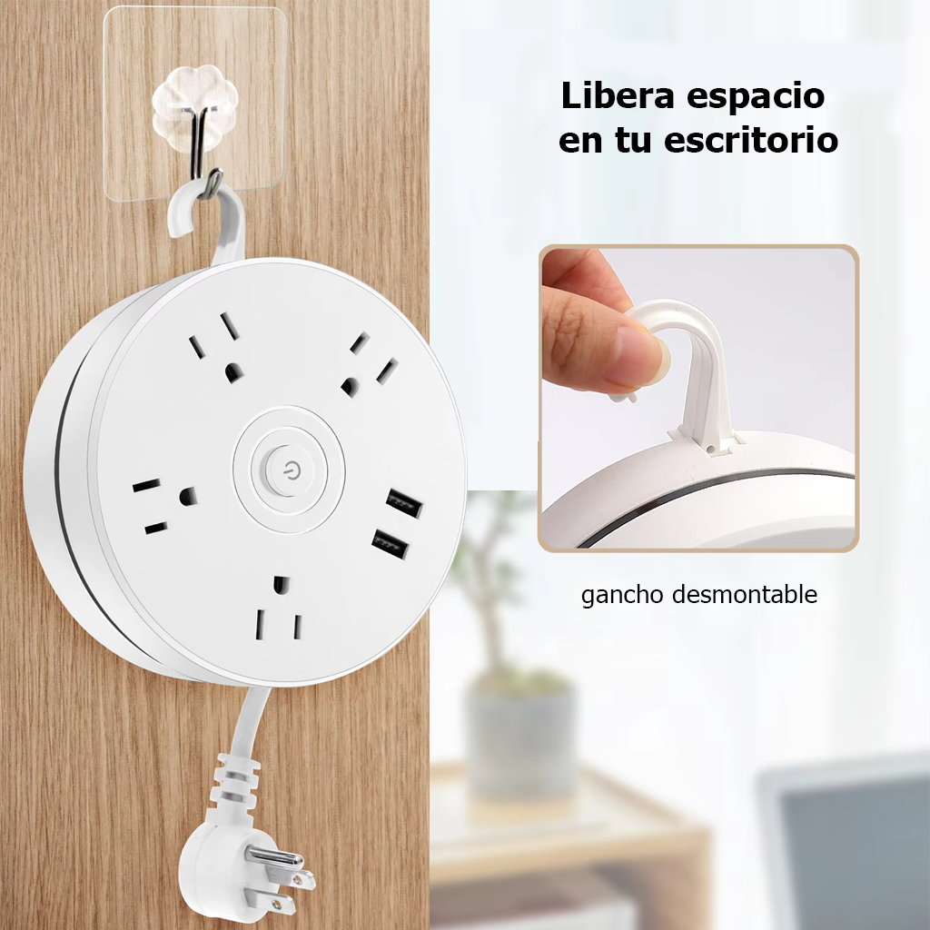 Extensión Eléctrica Redonda Multitoma 6p